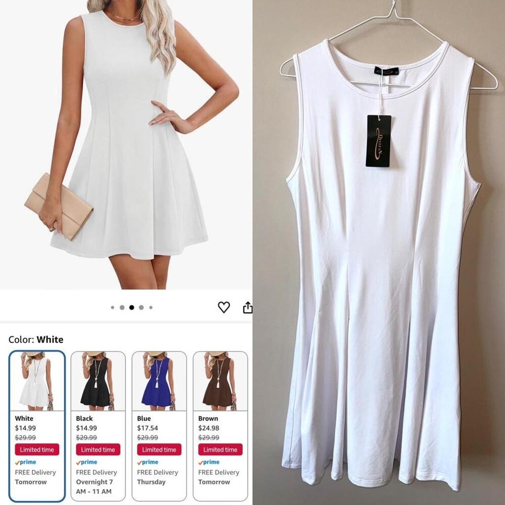 NWT White Mini Dress Size Medium